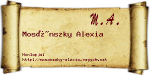 Mosánszky Alexia névjegykártya